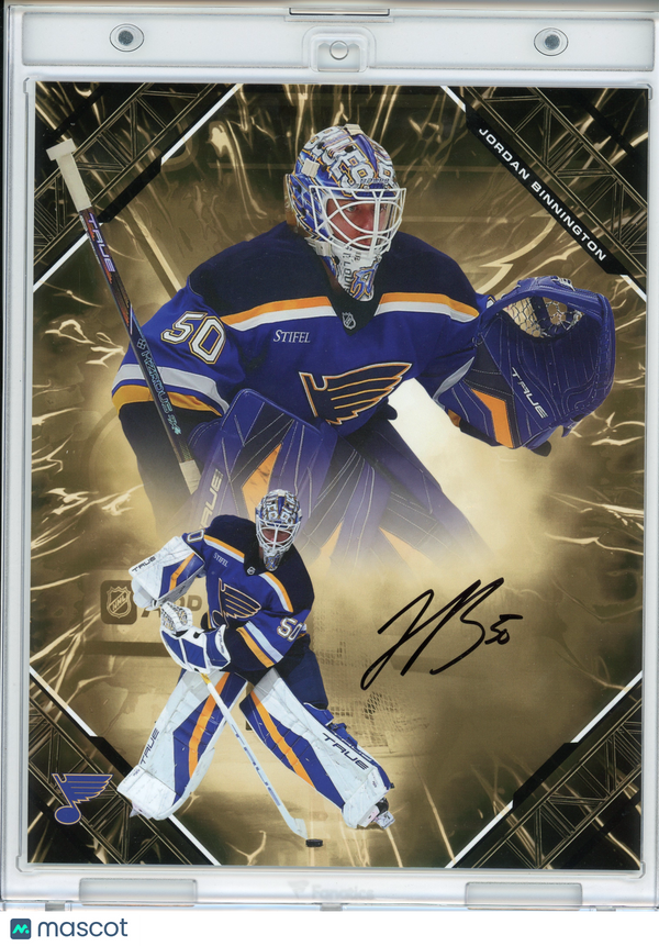 2025-26 Jordan Binnington St. Louis Blues Signed Under Wraps NHL Emanate /50