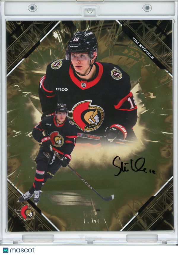 2025-26 Tim Stutzle Ottawa Senators Signed Hockey Under Wraps NHL Emanate /50