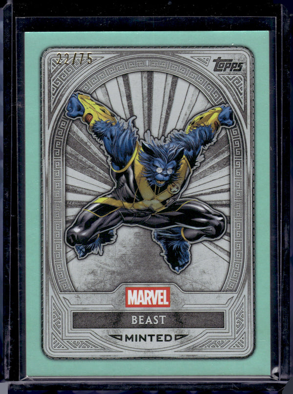 2025 Topps Marvel Mint Beast Green Mint Foil Silver /75 #51