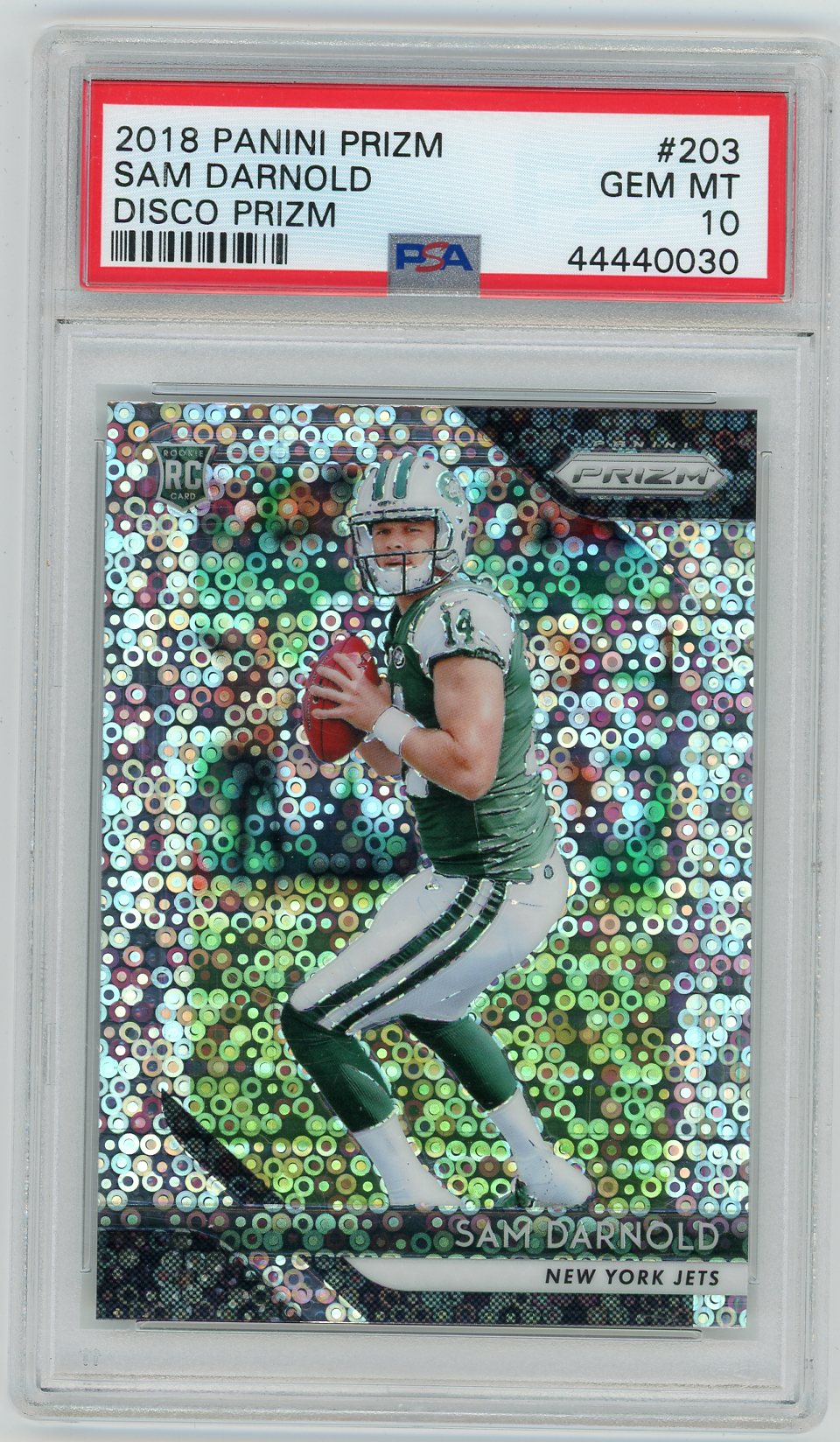 2018 Panini Prizm Sam Darnold #203 Disco PSA 10