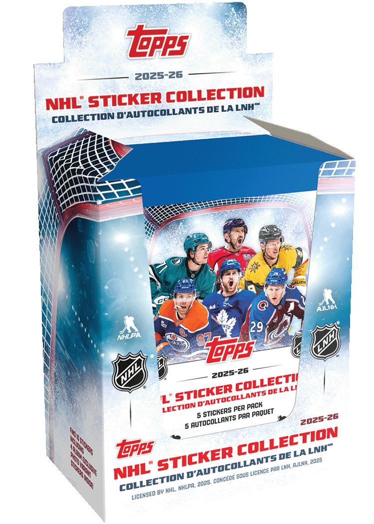 2025-26 Topps NHL Sticker Collection Display Box
