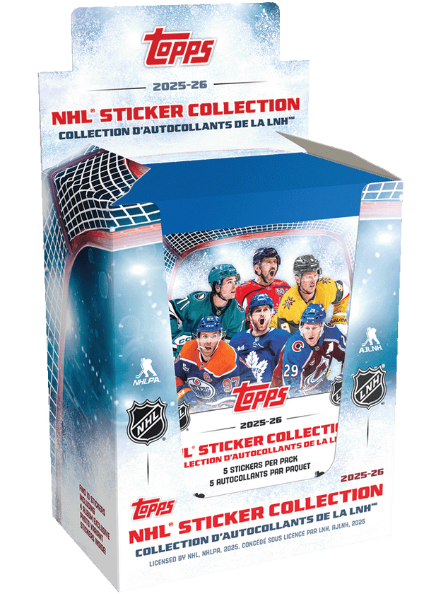 2025-26 Topps NHL Sticker Collection Display Box