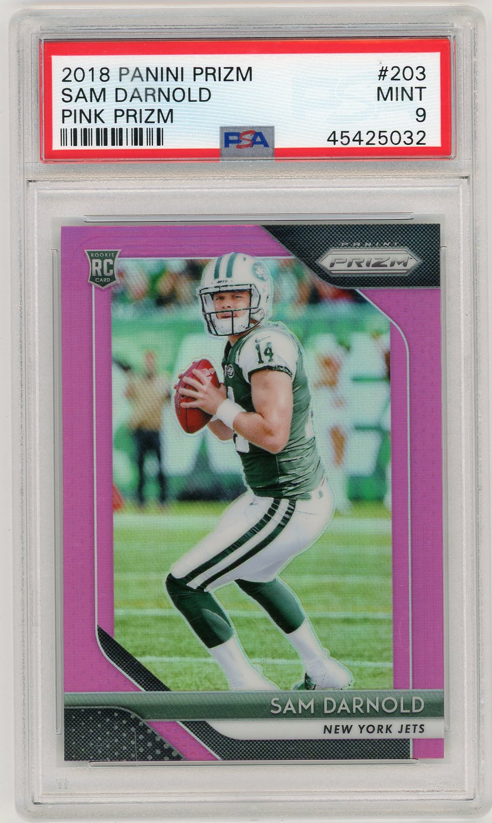 2018 Panini Prizm Sam Darnold #203 Pink PSA 9