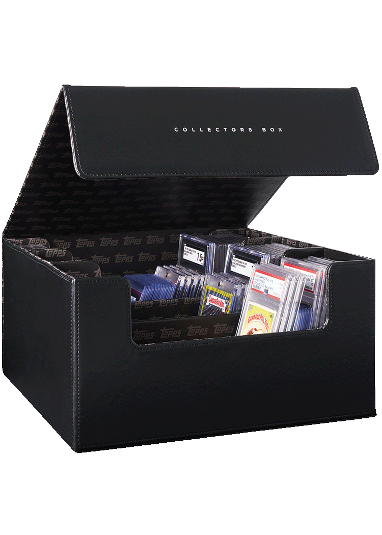 Topps Collectors Box 3 Row - open with graded cards