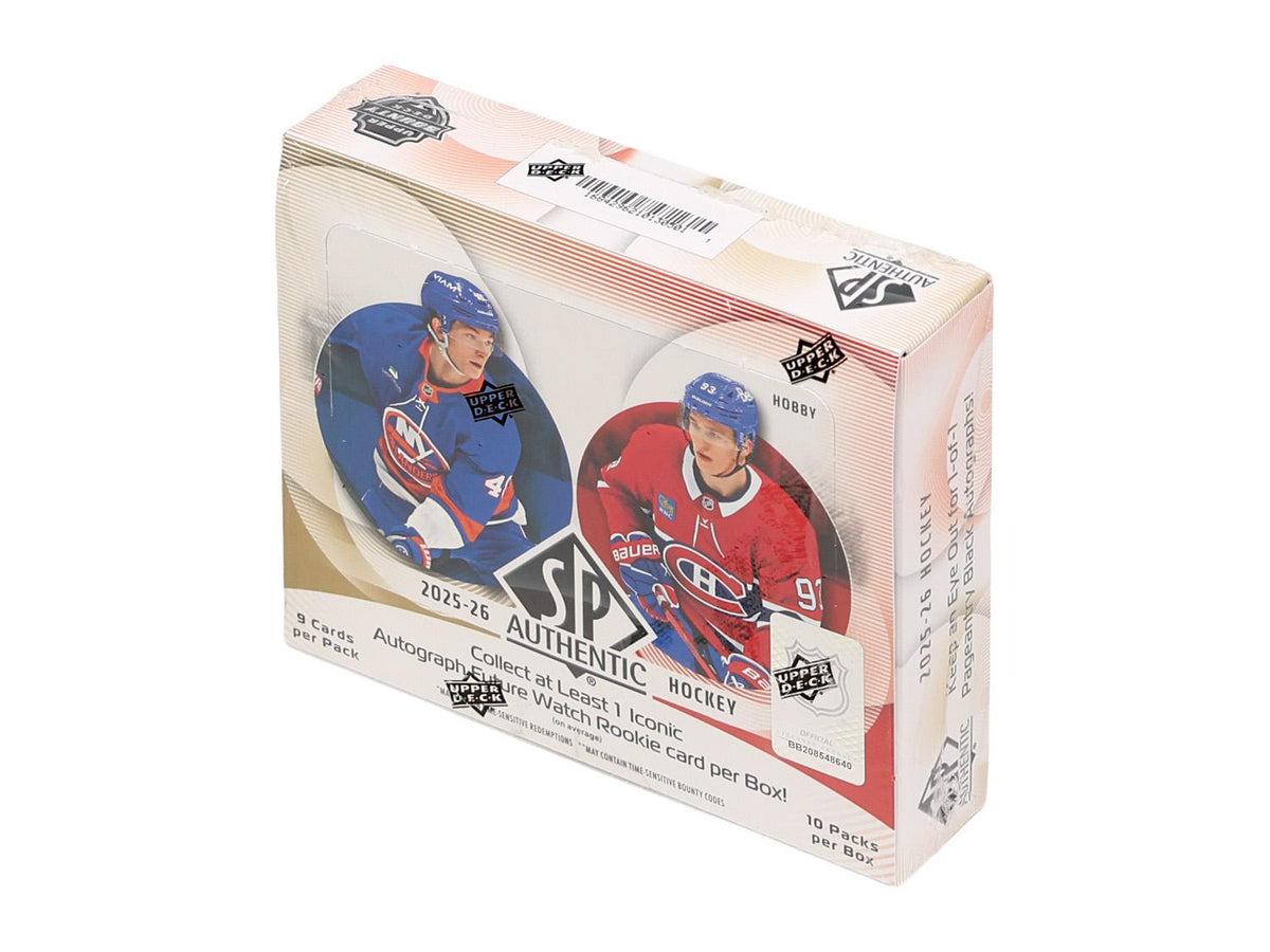 2025-26 Upper Deck SP Authentic Hockey Hobby Box back