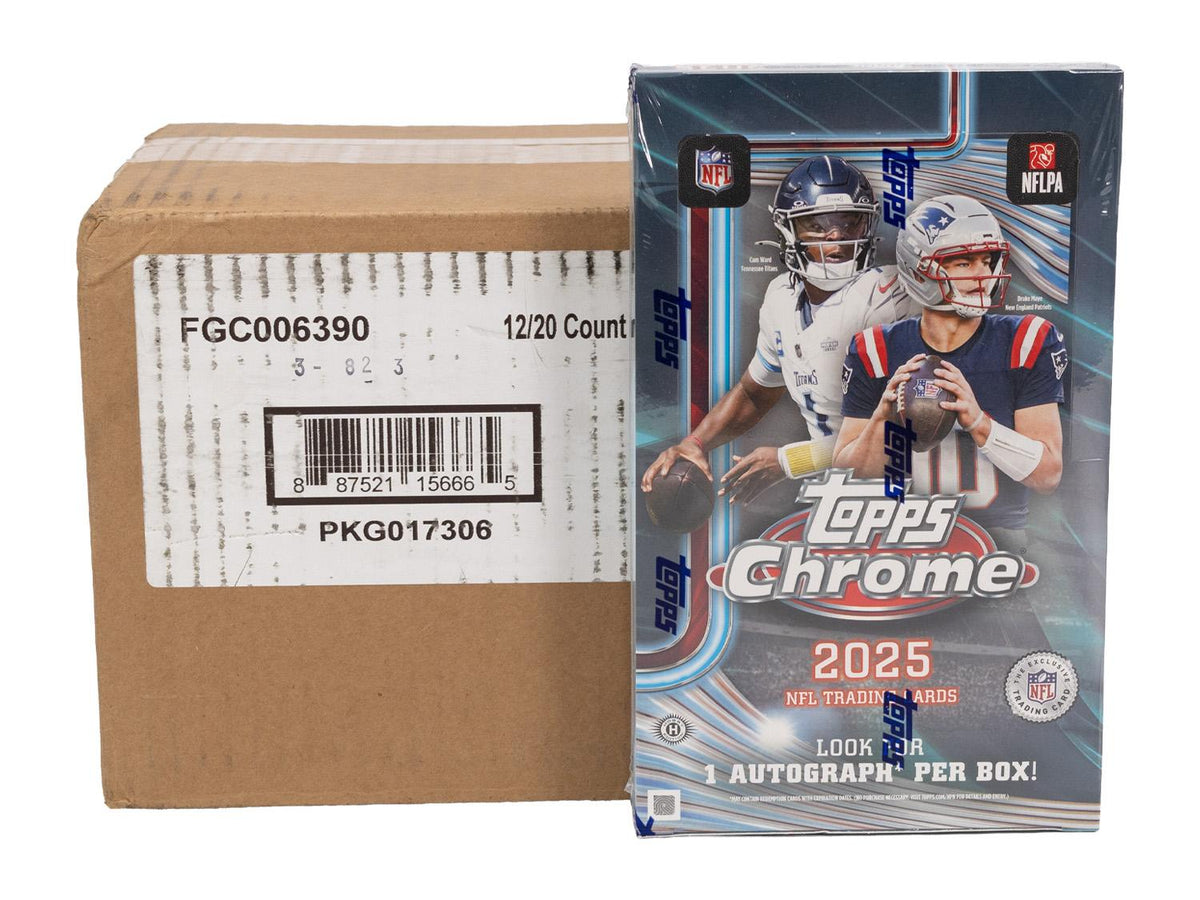 2025 Topps Chrome Football Hobby 12-Box Case