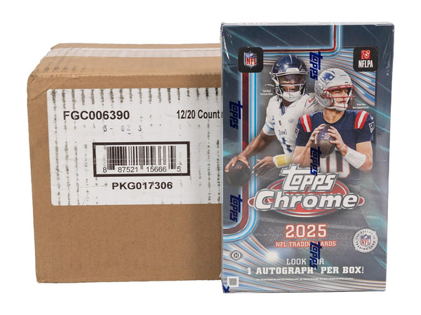2025 Topps Chrome Football Hobby 12-Box Case