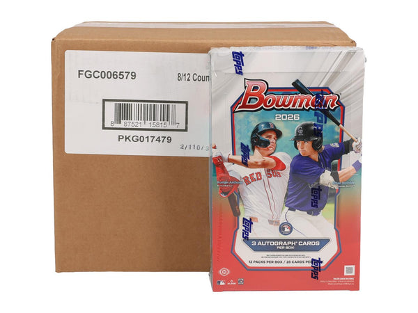 2026 Bowman Baseball Hobby Jumbo 8-Box Case