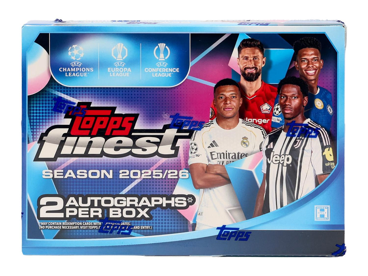 2025-26 Topps Finest UEFA Soccer hobby box back