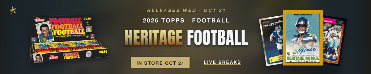 2026 Topps Heritage Football — in store Oct 21 at Headline