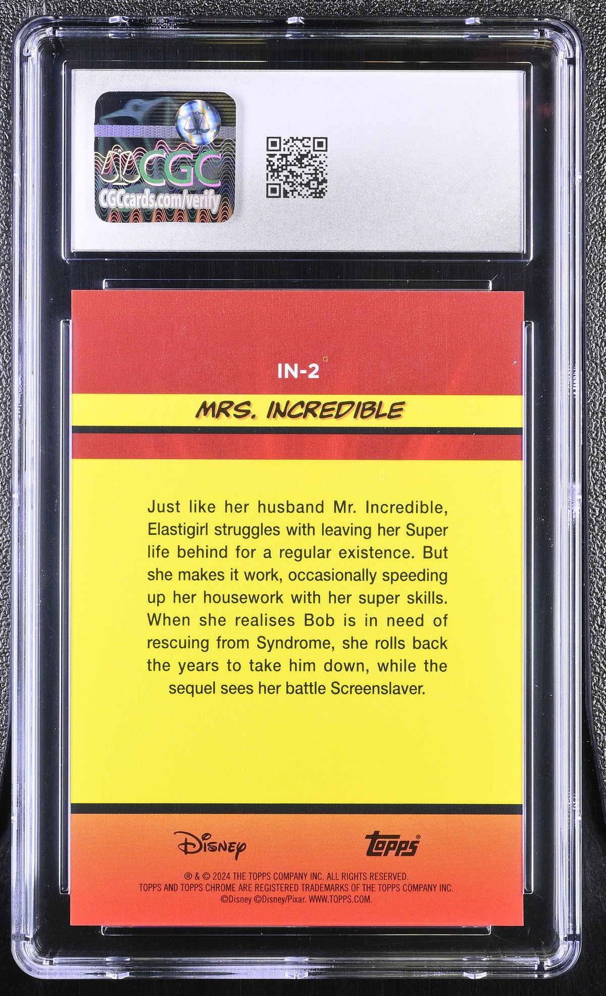 2024 Disney Chrome Mrs. Incredible 02/25 #IN-2 CGC 9