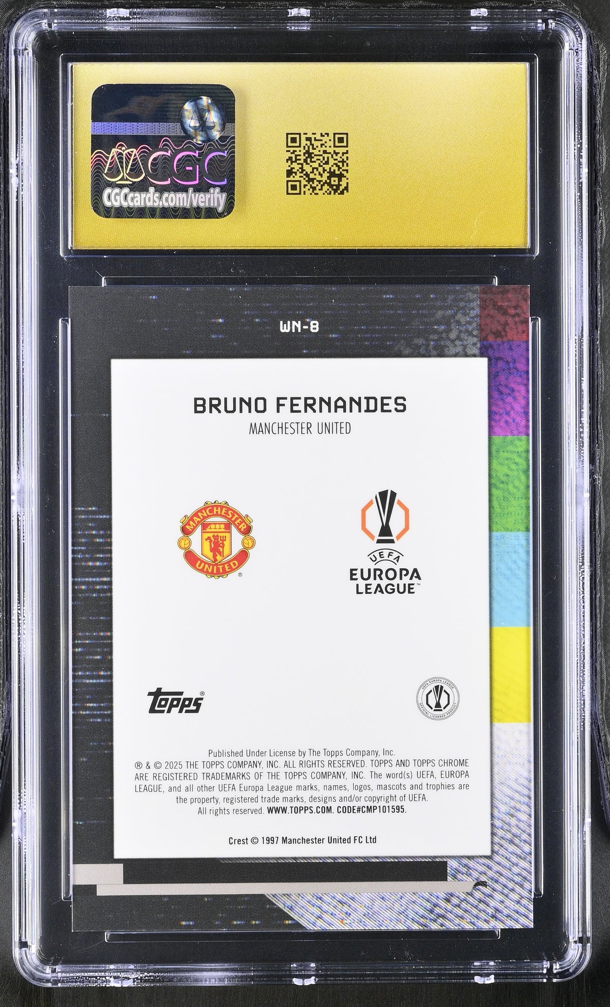 2024-25 Topps Chrome UEFA CC Bruno Fernandes #WN-8 White Noise CGC 10