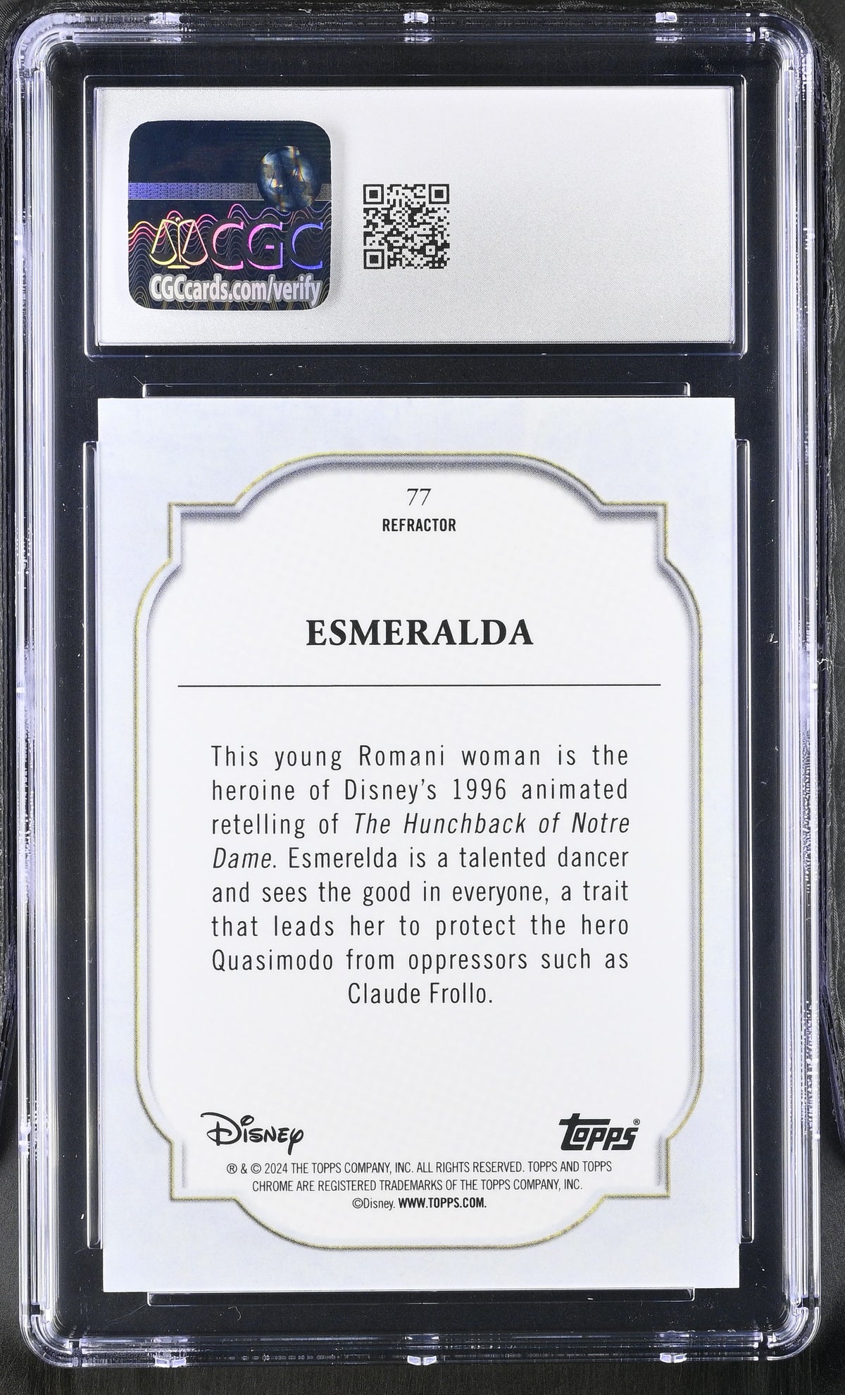 2024 Topps Disney Chrome Esmeralda #77 CGC 10