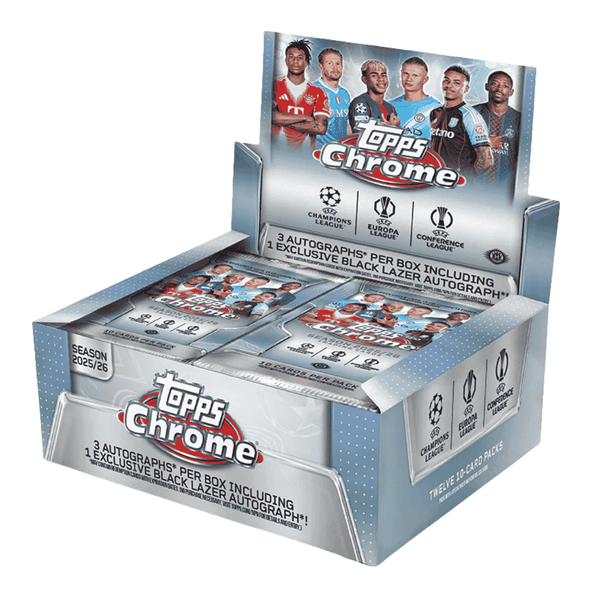 2025-26 Topps Chrome UEFA Club Competitions Soccer Jumbo Box