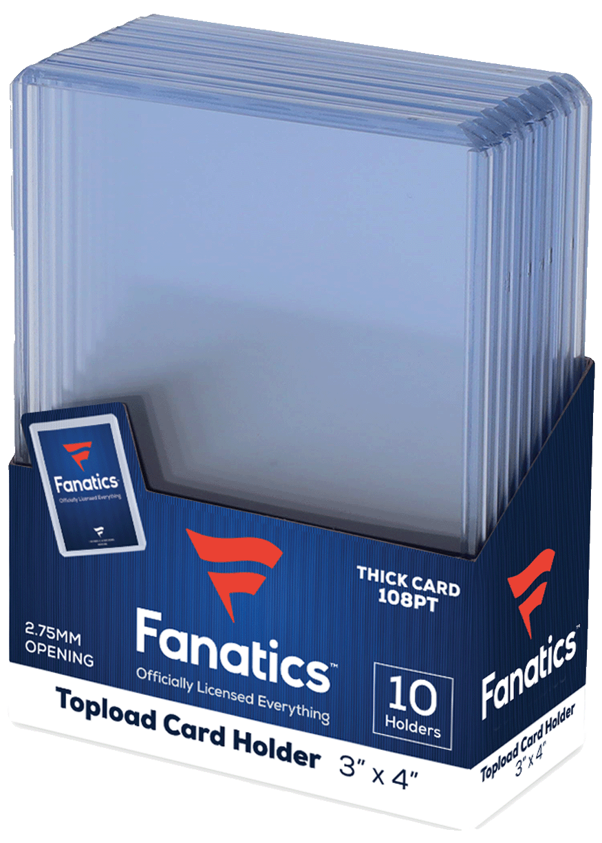 Fanatics 108pt 3x4 Top Loaders 10 count
