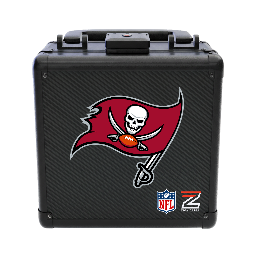 Zion Cases Tampa Bay Buccaneers NFL Carbon Fiber Slab Case 2R - Black Flag Logo