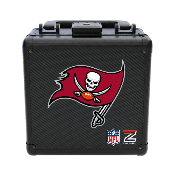 Zion Cases Tampa Bay Buccaneers NFL Carbon Fiber Slab Case 2R - Black Flag Logo