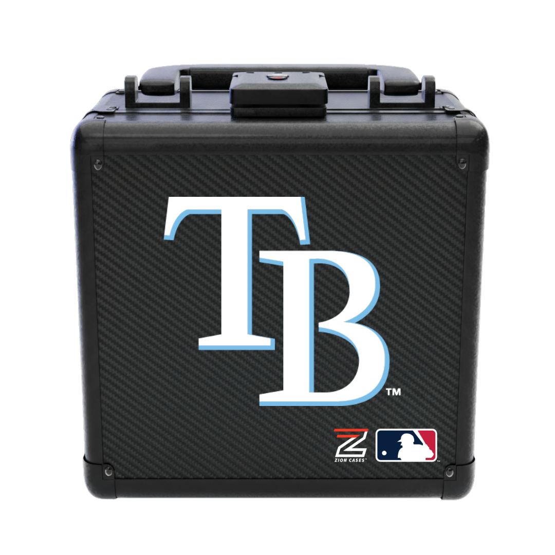 Zion Cases Tampa Bay Rays MLB Carbon Fiber Slab Case 2R - Black TB Logo