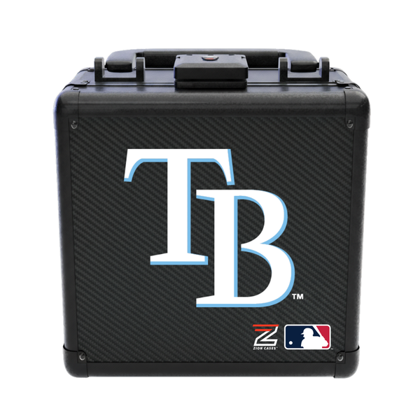 Zion Cases Tampa Bay Rays MLB Carbon Fiber Slab Case 2R - Black TB Logo