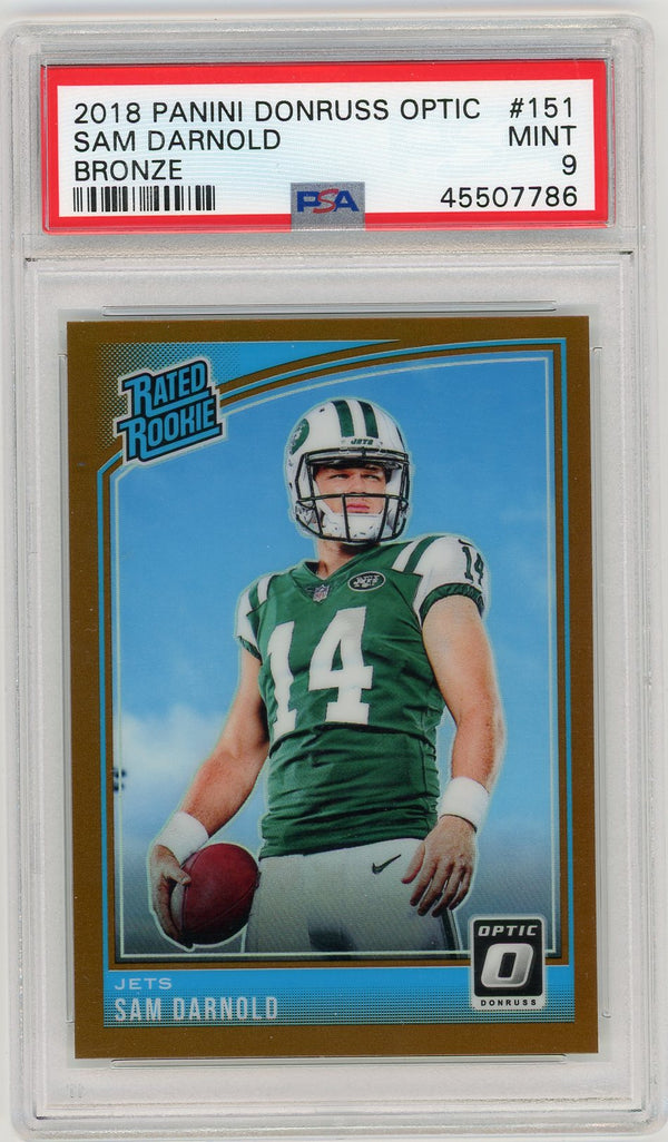 2018 Panini Donruss Optic Sam Darnold #151 Bronze PSA 9