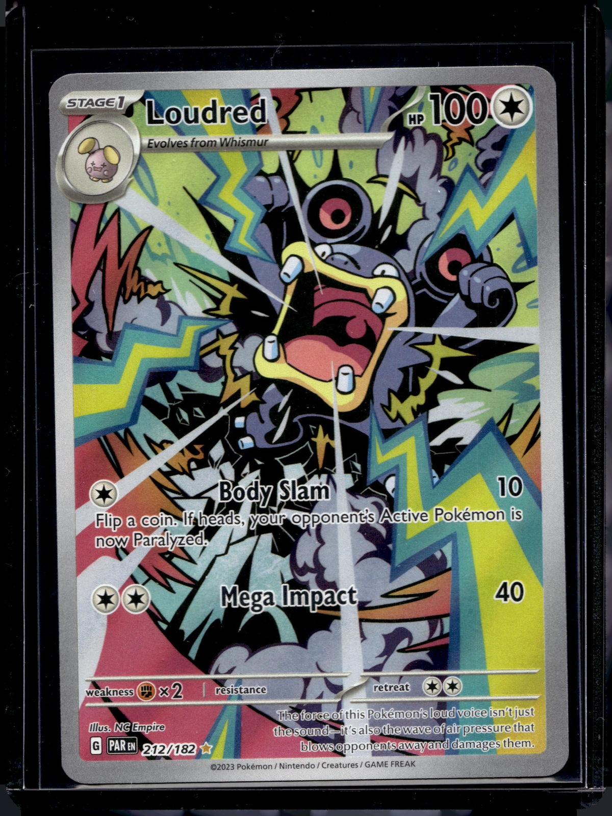 2023 Paradox Rift Loudred Holo Secret Rare #212/182