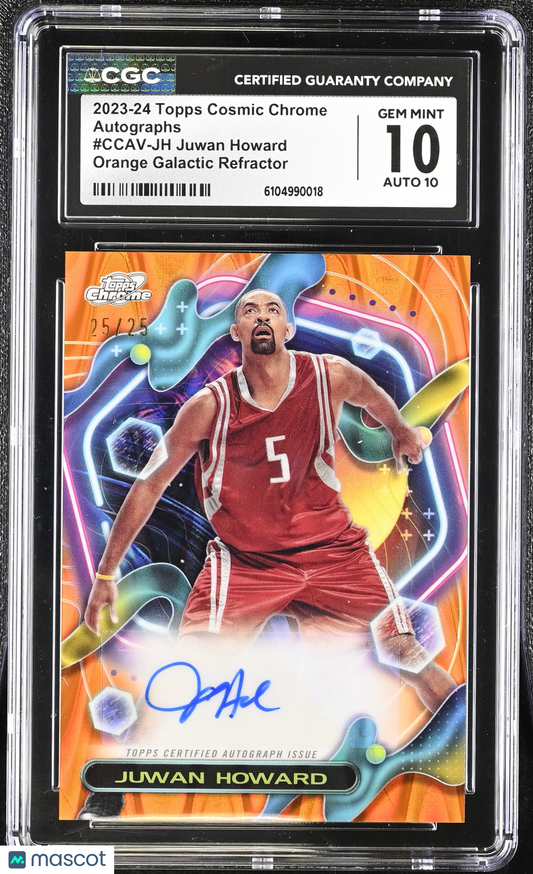 23/24 Topps Cosmic Chrome Juwan Howard Orange Galactic 25/25 CGC 10 Auto 10