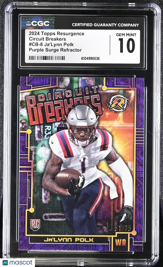 2024 Topps Resurgence Ja'Lynn Polk #CB-8 Circuit Breakers 51/75 CGC 10