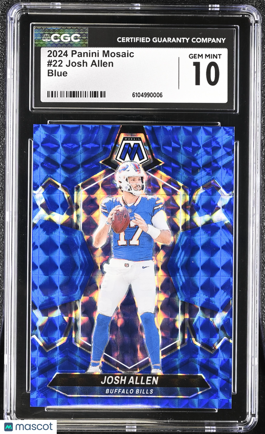 2024 Panini Mosaic Josh Allen #22 Blue CGC 10
