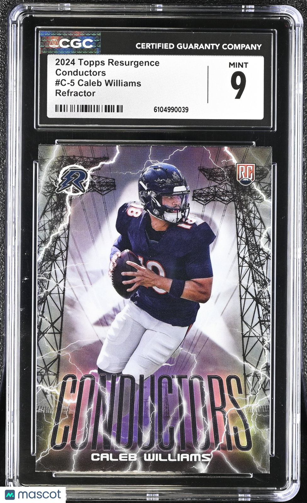 2024 Topps Resurgence Caleb Williams #C-5 Refractor Conductors CGC 9