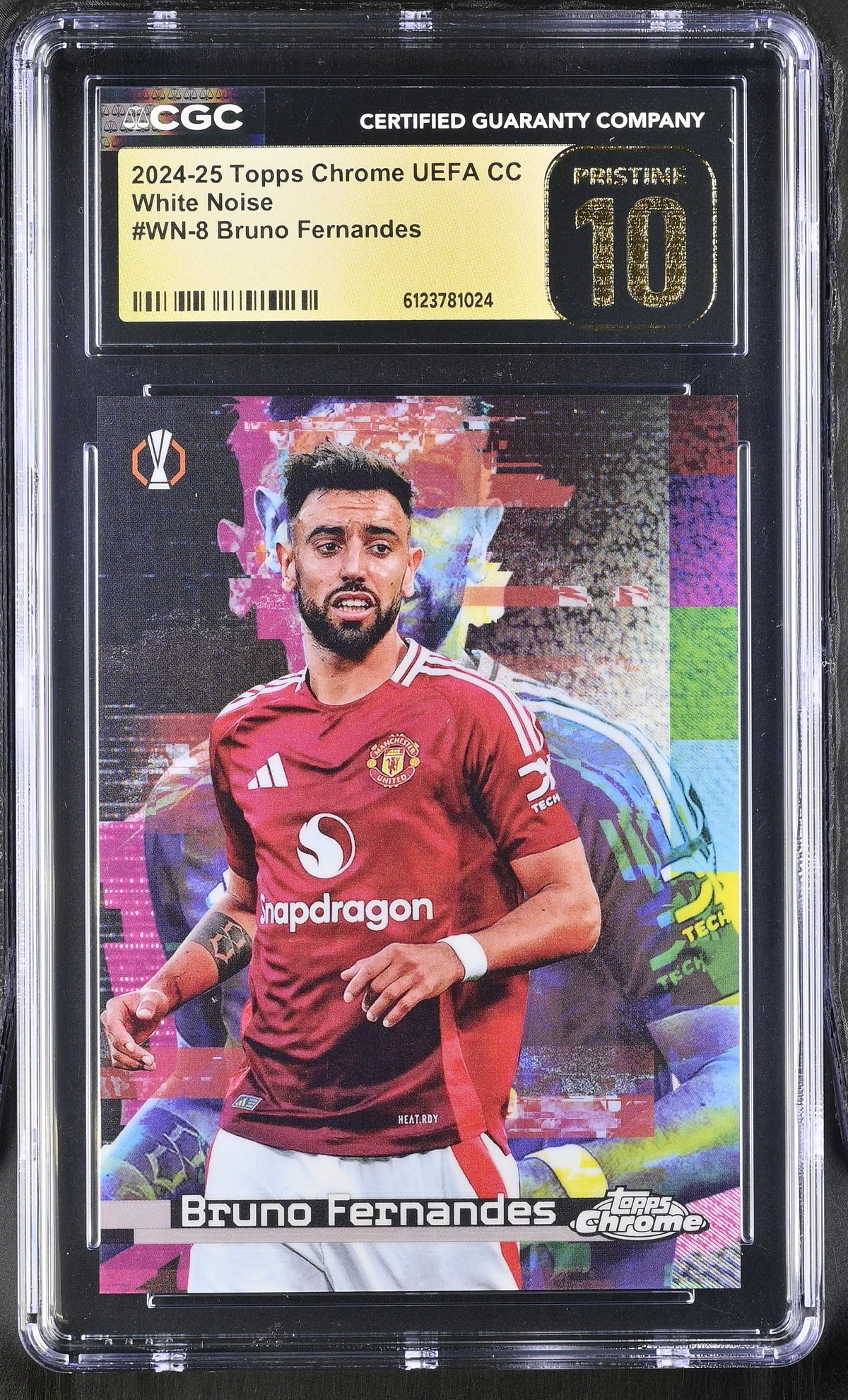 2024-25 Topps Chrome UEFA CC Bruno Fernandes #WN-8 White Noise CGC 10