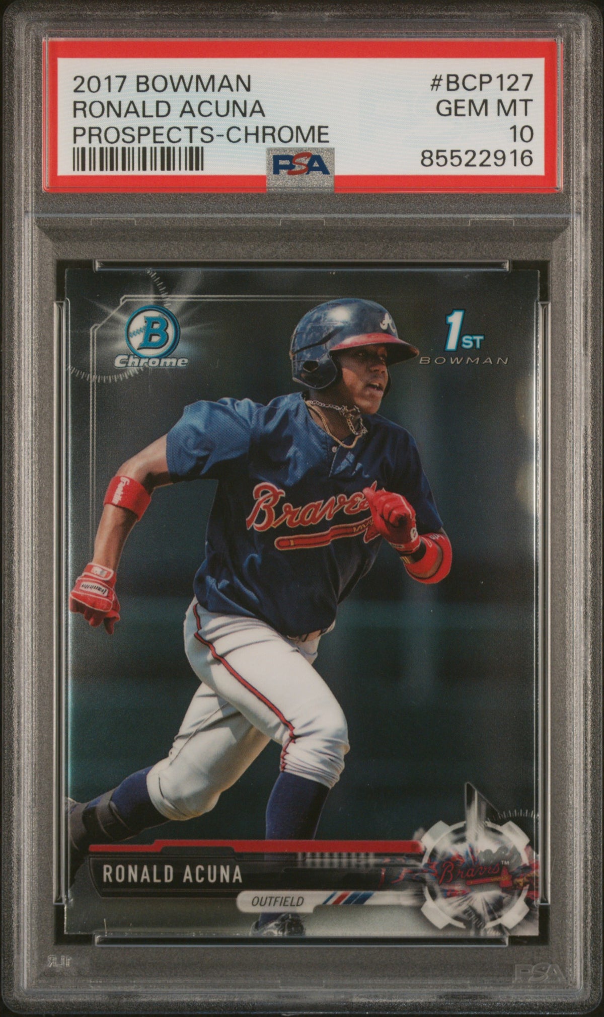 2017 Bowman Prospects Ronald Acuna #BCP127 Chrome PSA 10