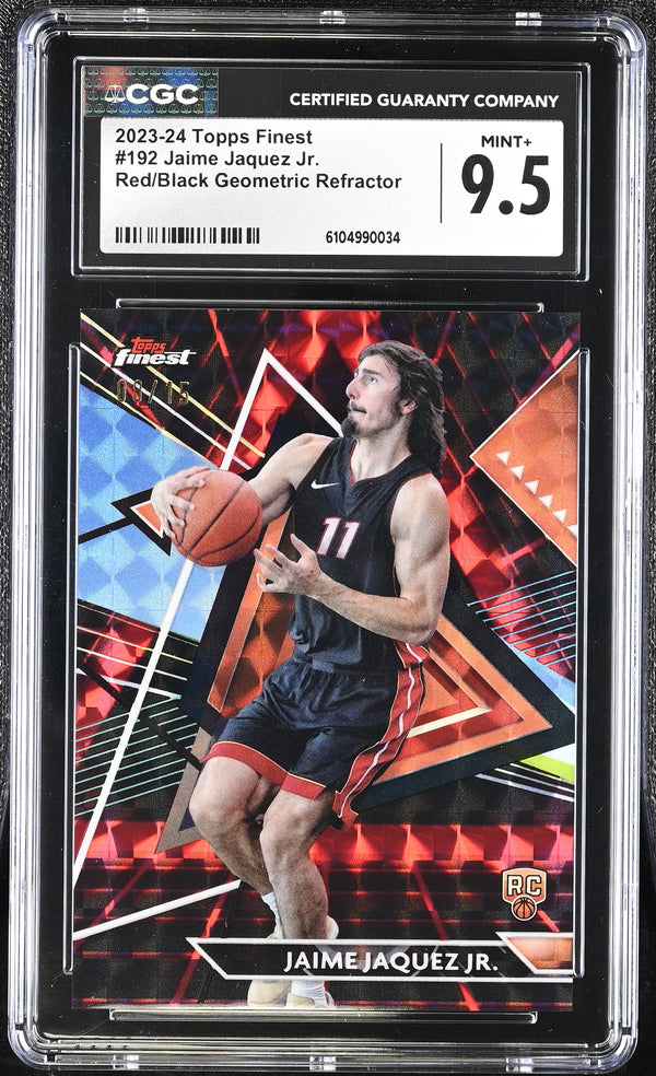 2023-24 Topps Finest Jaime Jaquez Jr. #192 Red/Black Geometric /15 CGC 9.5