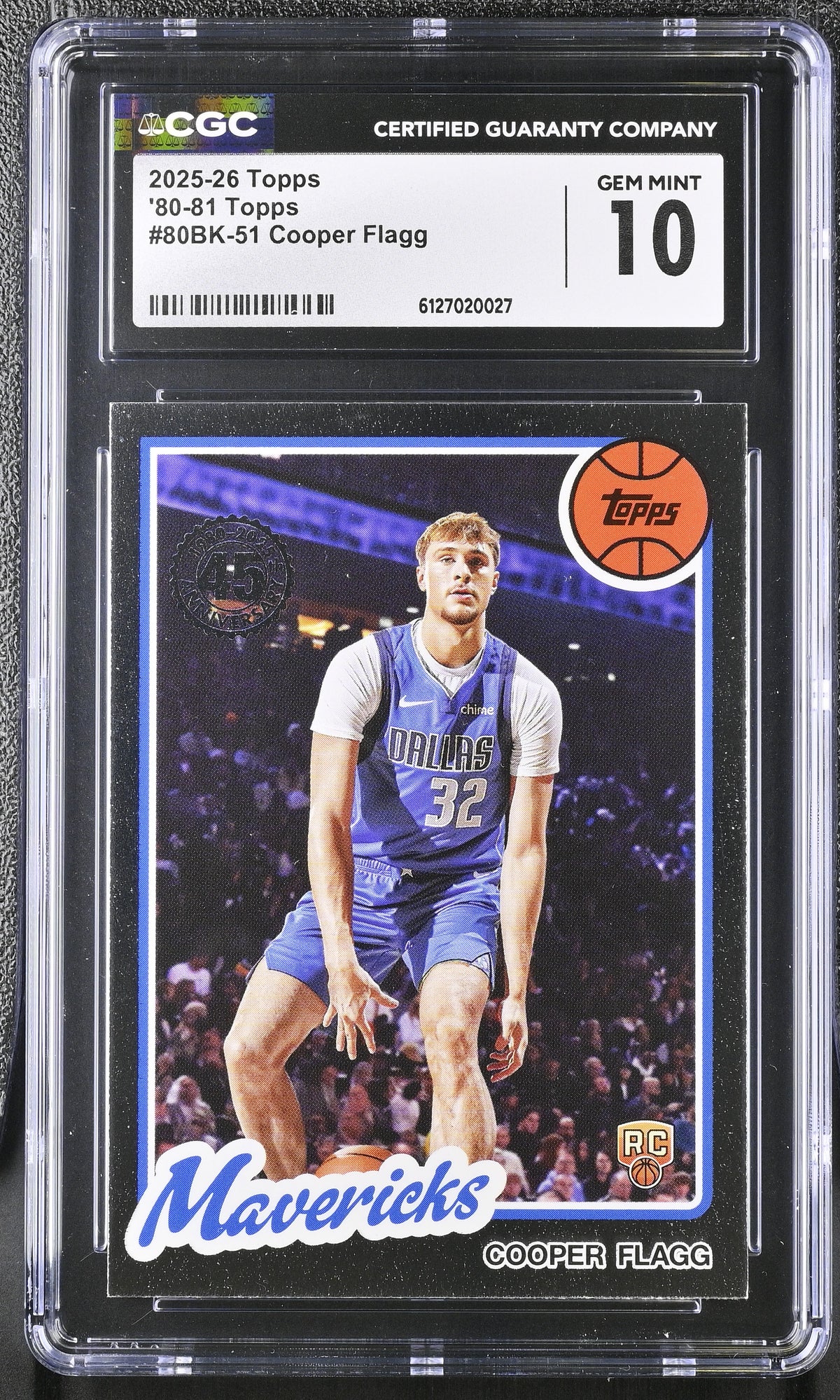2025-26 Topps Cooper Flagg #80BK-51 '80-81 Topps CGC 10