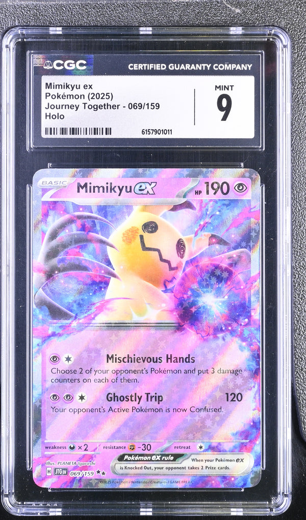 2025 Pokemon Journey Together Mimikyu ex Holo 069/159 CGC 9 #069/159