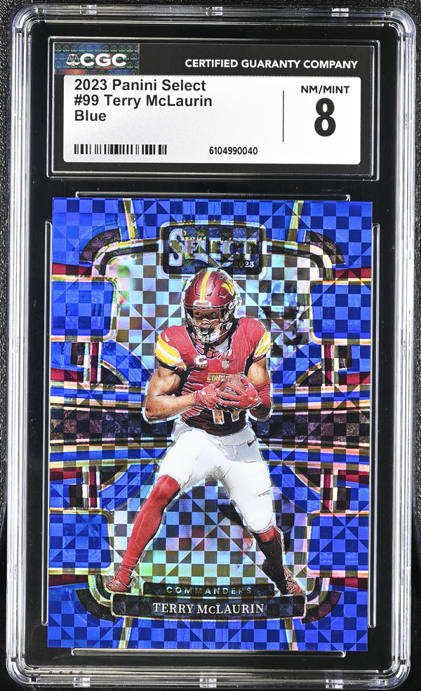 2023 Panini Select Terry McLaurin #99 Blue CGC 8