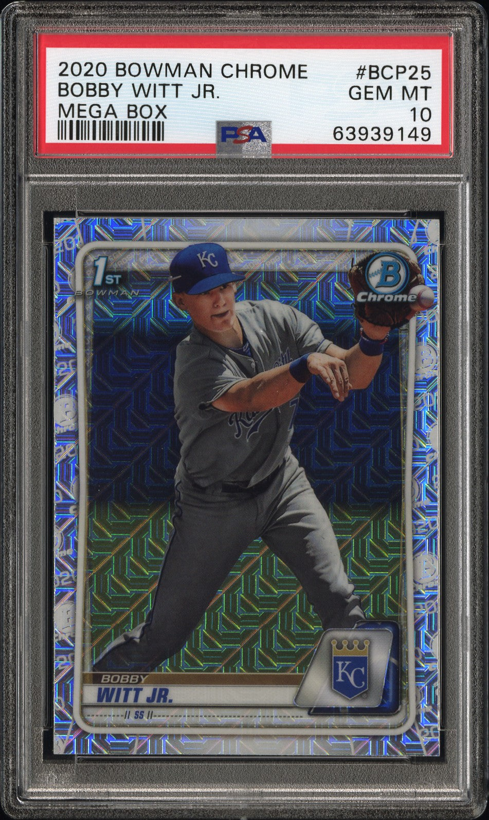 2020 Bowman Chrome Mega Box Bobby Witt JR. #BCP25 PSA 10
