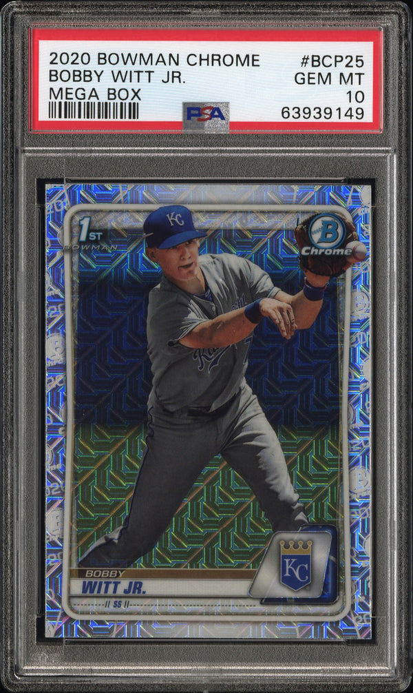 2020 Bowman Chrome Mega Box Bobby Witt JR. #BCP25 PSA 10