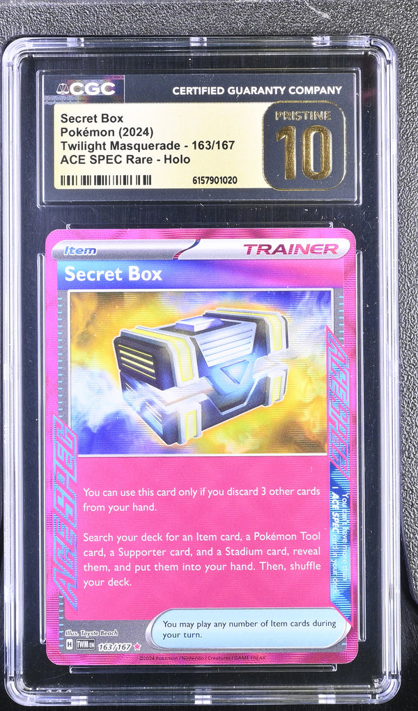 2024 Pokemon Twilight Masquerade Secret Box Holo ACE SPEC CGC 10 #163/167