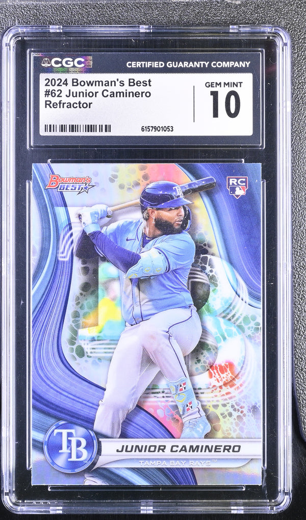 2024 Topps Bowman's Best Junior Caminero #62 Refractor CGC 10