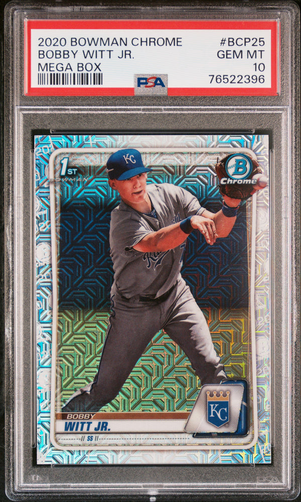 2020 Bowman Chrome Mega Box Bobby Witt JR. #BCP25 PSA 10