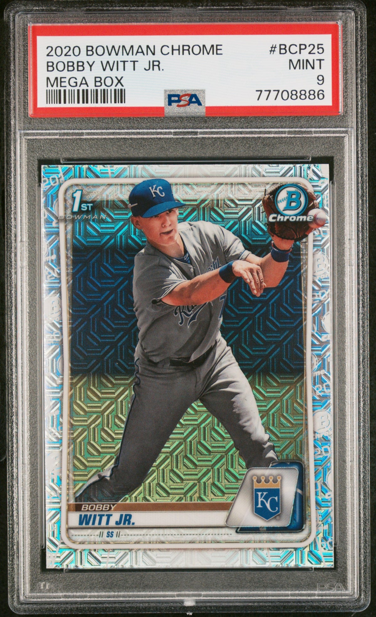 2020 Bowman Chrome Mega Box Bobby Witt JR. #BCP25 PSA 9