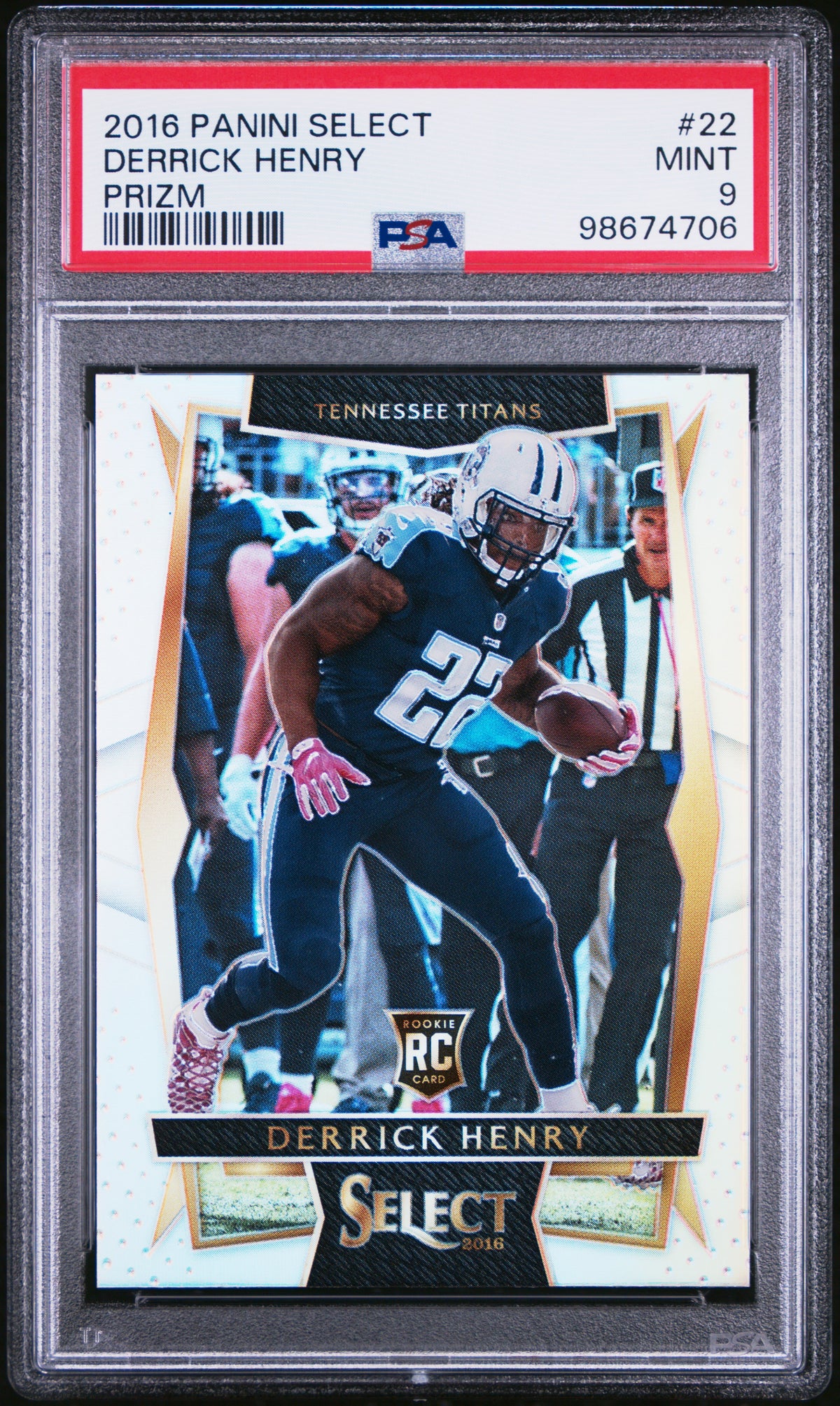 2016 Panini Select Derrick Henry #22 Prizm PSA 9