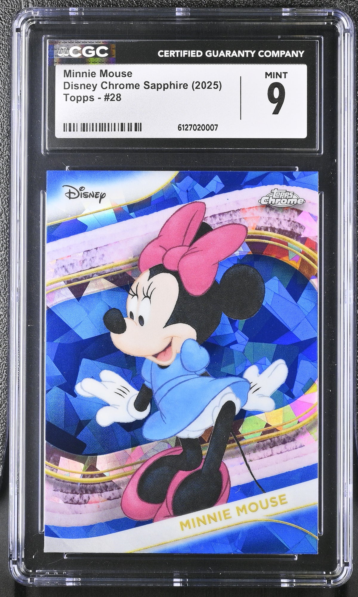 2025 Topps Disney Chrome Sapphire Minnie Mouse #28 CGC 9