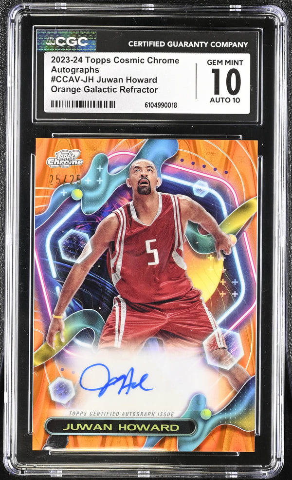 2023-24 Topps Cosmic Chrome Juwan Howard #CCAV-JH Orange /25 Auto CGC 10