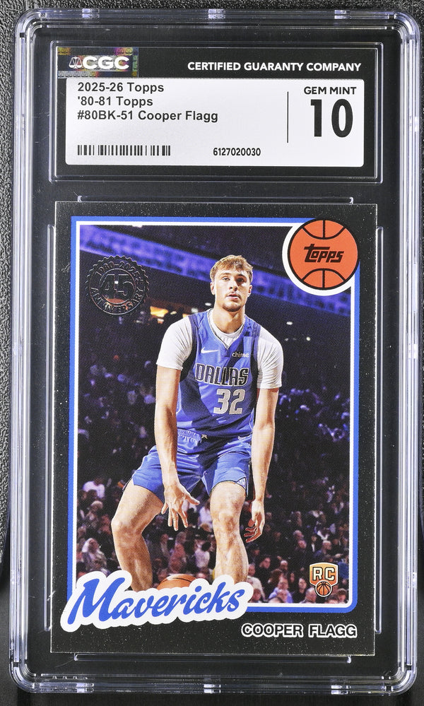 2025-26 Topps Cooper Flagg #80BK-51 '80-81 Topps CGC 10