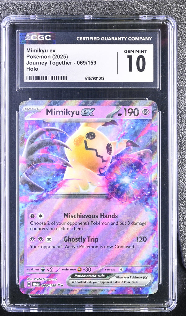 2025 Pokemon Journey Together Mimikyu ex Holo 069/159 CGC 10 #069/159