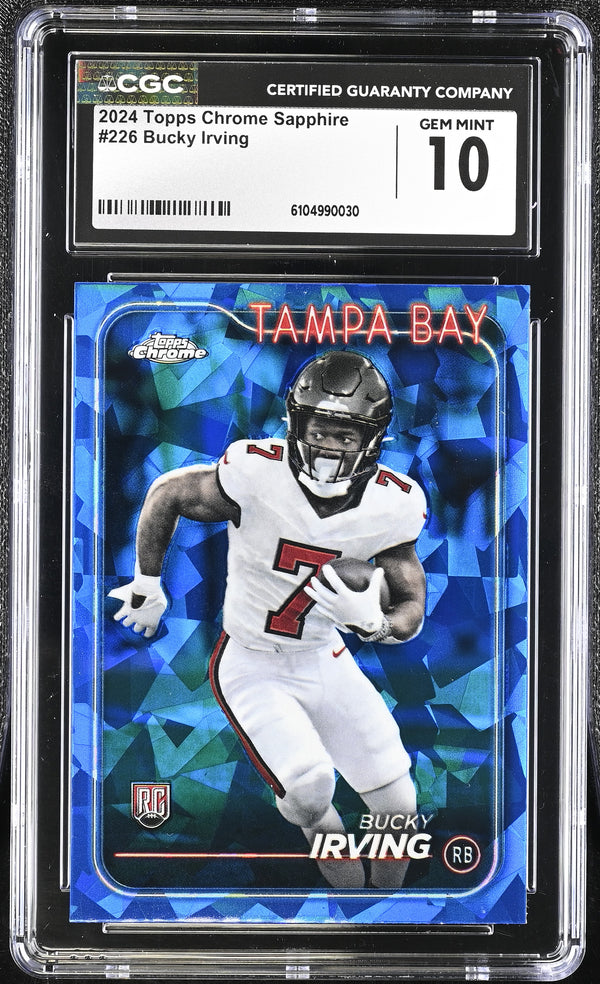 2024 Topps Chrome Sapphire Bucky Irving #226 CGC 10