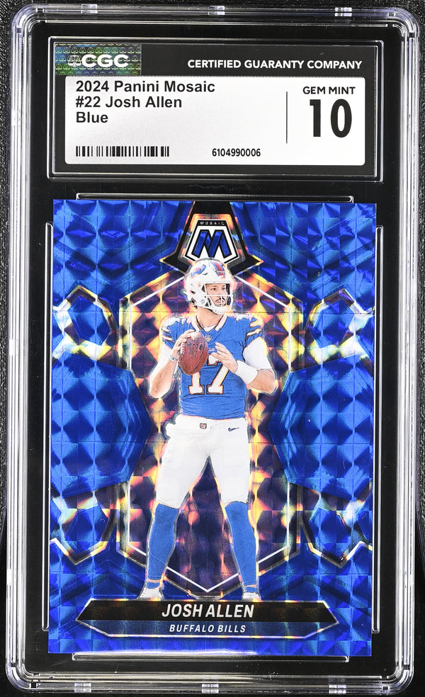 2024 Panini Mosaic Josh Allen #22 Blue CGC 10
