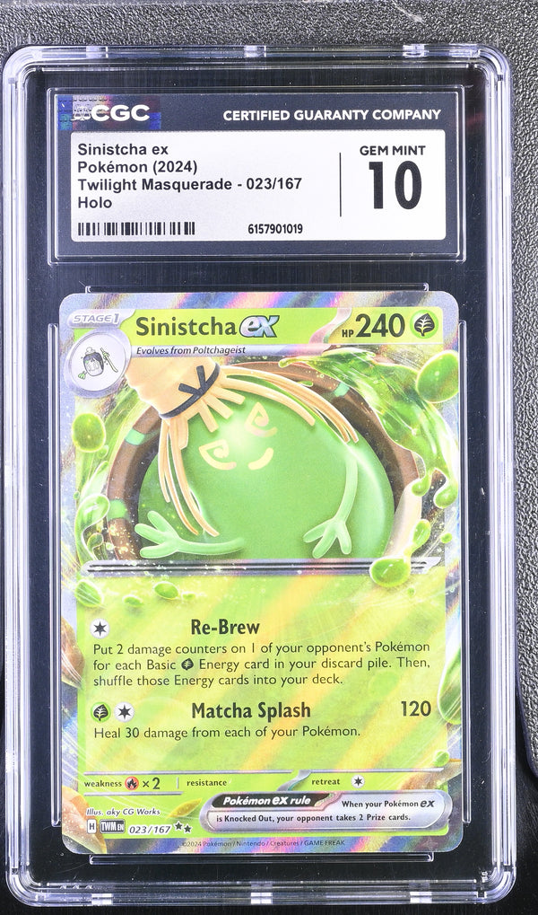 2024 Pokemon Twilight Masquerade Sinistcha ex Holo 023/167 CGC 10 #023/167