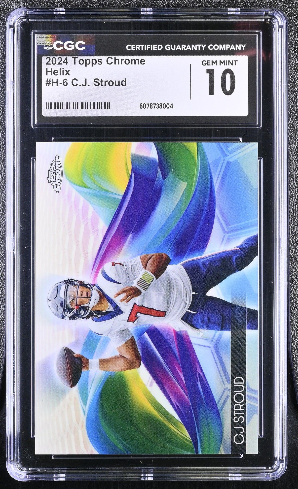 2024 Topps Chrome C.J. Stroud #H-6 Helix CGC 10